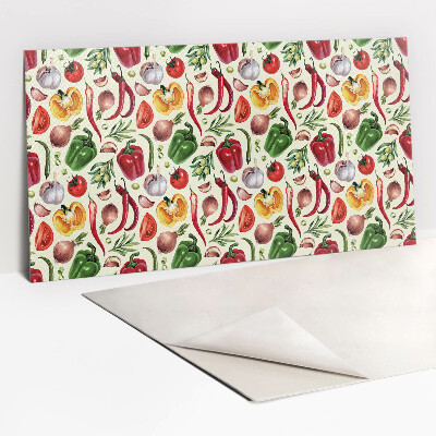 Zelfklevende wandbekleding Kleurrijke cartoongroenten