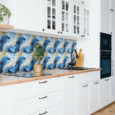 Zelfklevende wandbekleding Abstractie met goud