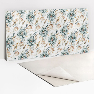 Zelfklevend muurpaneel Geschilderde bloemen