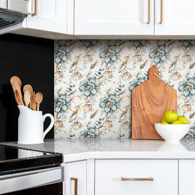 Zelfklevend muurpaneel Geschilderde bloemen