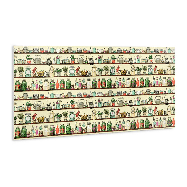 Zelfklevend muurpaneel Cartoon keukenartikelen