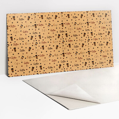 Zelfklevende wandbekleding Cartoon koffie