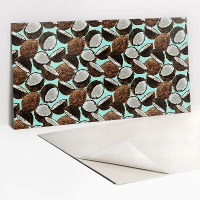 Zelfklevende wandbekleding Cartoon kokosnoot