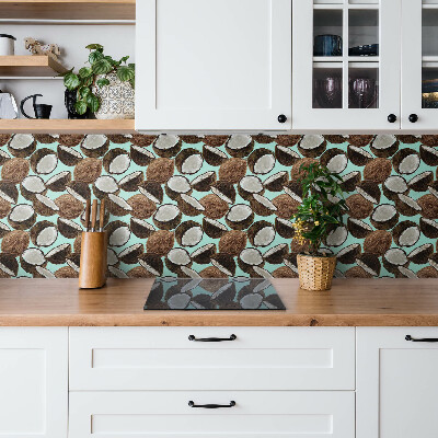 Zelfklevende wandbekleding Cartoon kokosnoot