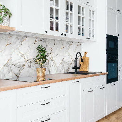 Zelfklevende wandbekleding Modieus marmer en goud