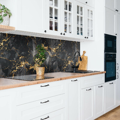 Zelfklevend muurpaneel Steen, marmer en goud