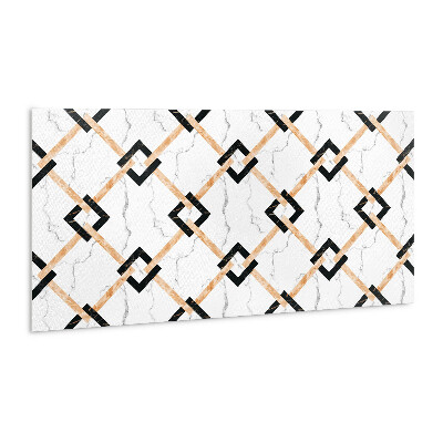 Zelfklevend wandpaneel Marmer en vierkanten