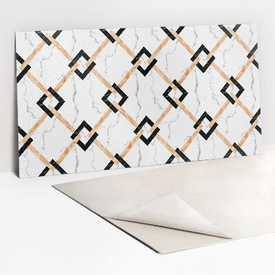 Zelfklevend wandpaneel Marmer en vierkanten