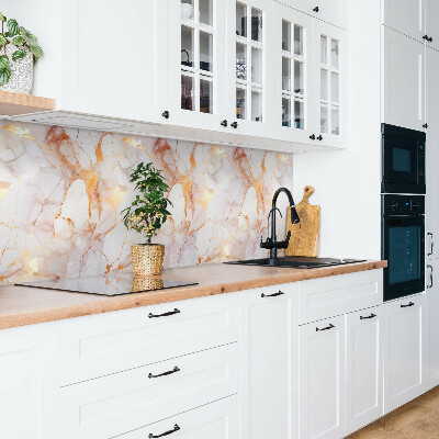 Zelfklevend wandpaneel Gouden marmer