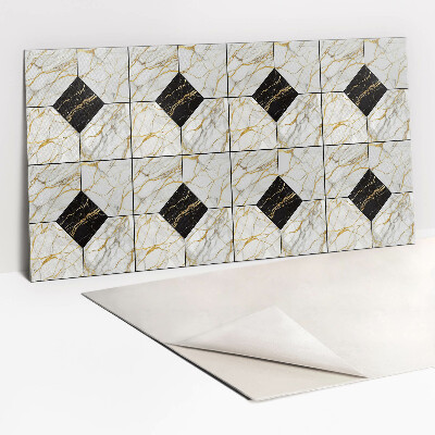 Zelfklevend wandpaneel Gouden aderen van marmer