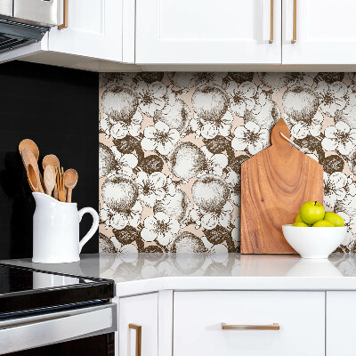 Zelfklevend muurpaneel Bruine abstractie