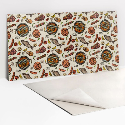 Zelfklevend muurpaneel Gegrilde gerechten