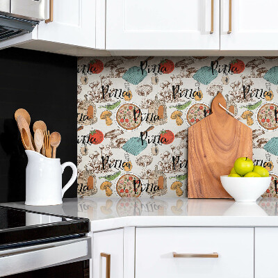 Zelfklevende wandbekleding Cartoon pizzamotief