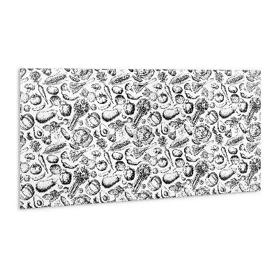 Zelfklevend wandpaneel Cartoongroenten