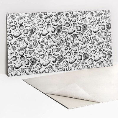 Zelfklevend wandpaneel Cartoongroenten