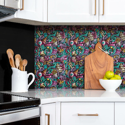 Zelfklevend wandpaneel Abstracte verjaardagsaccessoires