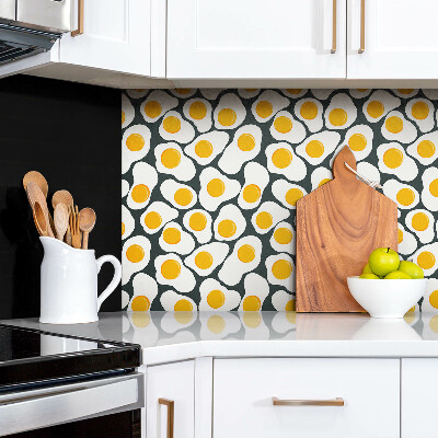 Zelfklevend muurpaneel Cartoon eieren