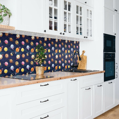 Zelfklevende wandbekleding Cartoonplaneten