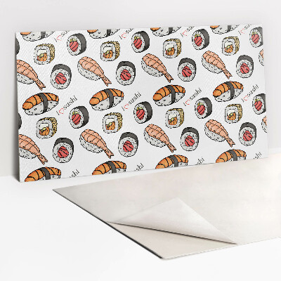 Zelfklevende wandbekleding Tekenfilm sushi