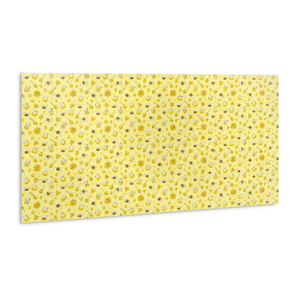 Zelfklevend wandpaneel Cartoon bijen en honing