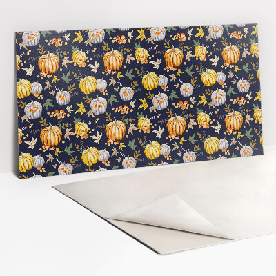 Zelfklevend muurpaneel Kleurrijke pompoenen