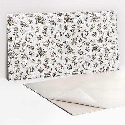 Zelfklevende wandbekleding Appel en kaneel