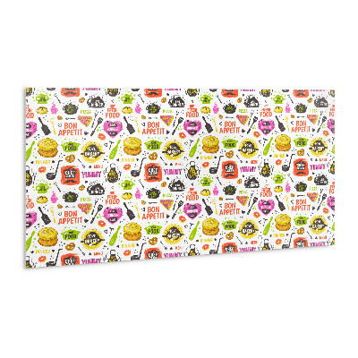 Zelfklevend muurpaneel Eet smakelijk thema!