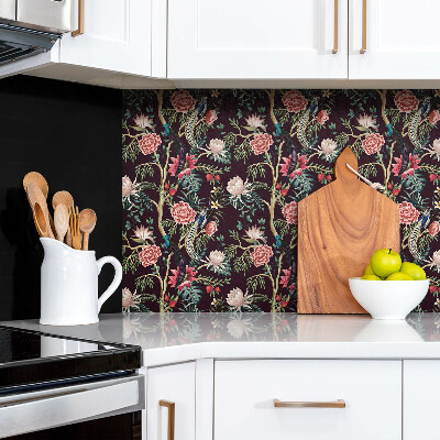 Zelfklevend muurpaneel Modieuze bloemen