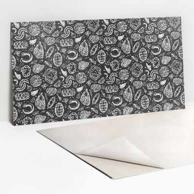 Zelfklevend wandpaneel Tekening met voedselthema