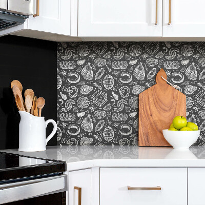 Zelfklevend wandpaneel Tekening met voedselthema