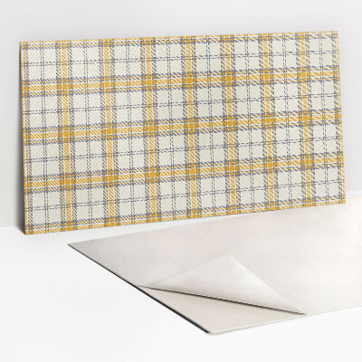 Zelfklevend muurpaneel Abstracte gele lijnen