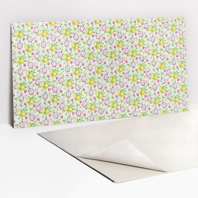 Zelfklevende wandbekleding Drakenfruit en citroen