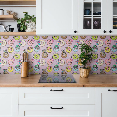 Zelfklevende wandbekleding Cartoon donuts