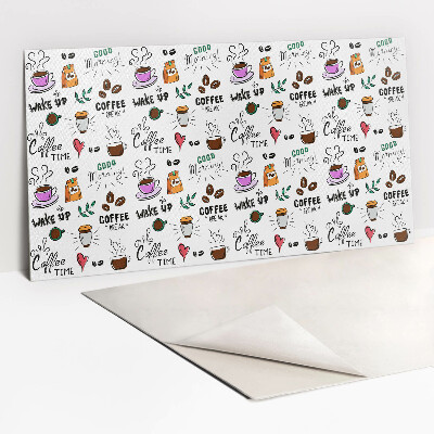 Zelfklevende wandbekleding Cartoon koffie