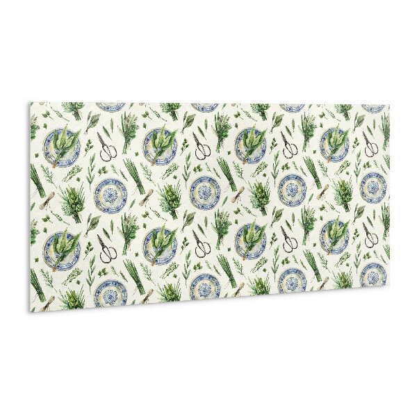 Zelfklevend wandpaneel Boeketten van kruiden en gras