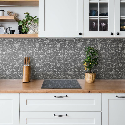 Zelfklevend wandpaneel Tekening met voedselthema