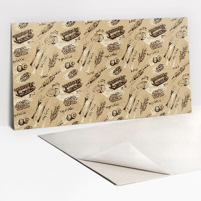 Zelfklevend muurpaneel Grill en kebab