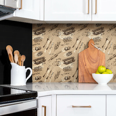 Zelfklevend muurpaneel Grill en kebab