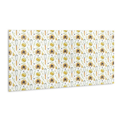 Zelfklevend wandpaneel Fruit en pannenkoeken