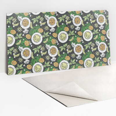 Zelfklevend muurpaneel Koffie en thee