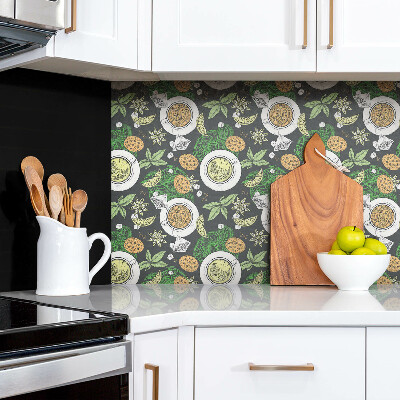 Zelfklevend muurpaneel Koffie en thee