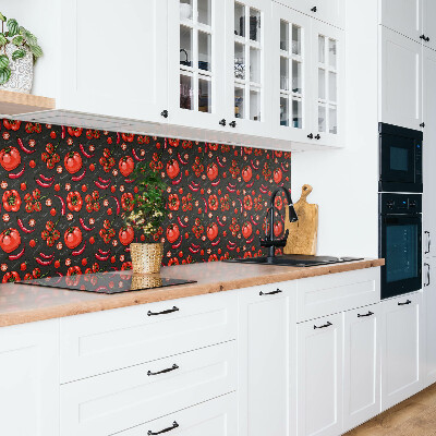 Zelfklevend wandpaneel Paprika's en tomaat