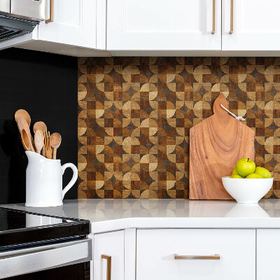 Zelfklevend wandpaneel Tinten bruin hout