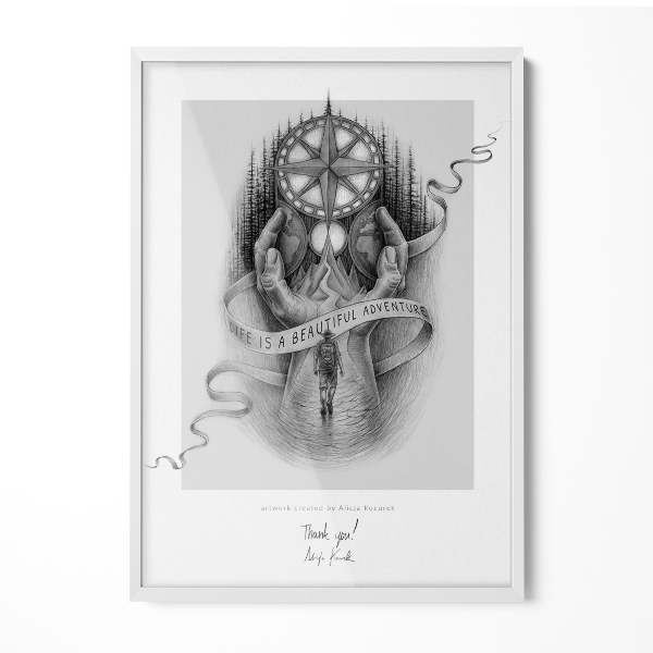 Witte fotolijst voor aan de wand 70x100 cm