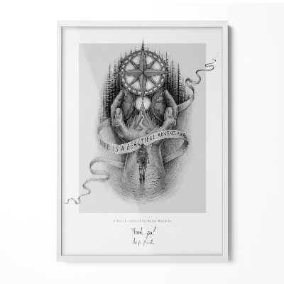 Witte fotolijst voor aan de wand 70x100 cm