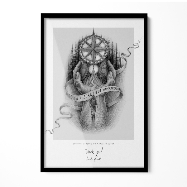 Zwarte schilderijlijst minimalistisch 40x60