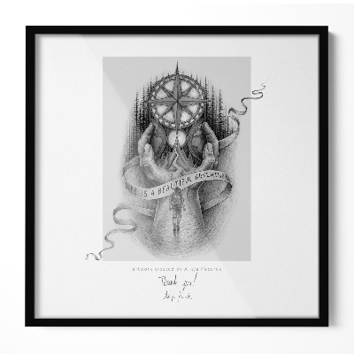 Zwart fotolijst 50x50