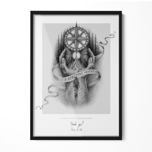 Moderne fotolijst zwart 50x70