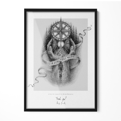 Moderne fotolijst zwart 50x70