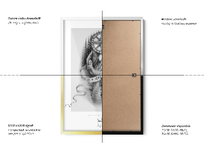 Zwart fotolijst 60x80